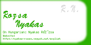 rozsa nyakas business card